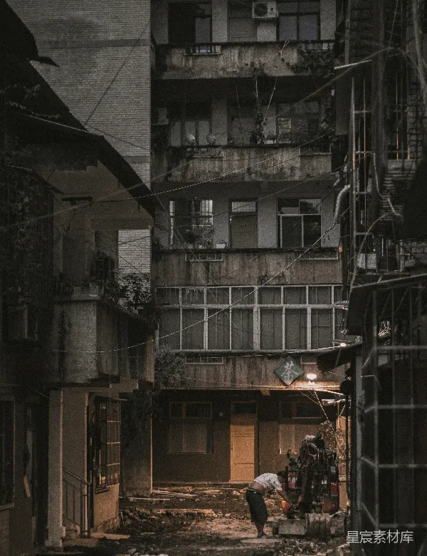 高清摄影 老旧居民区的日常