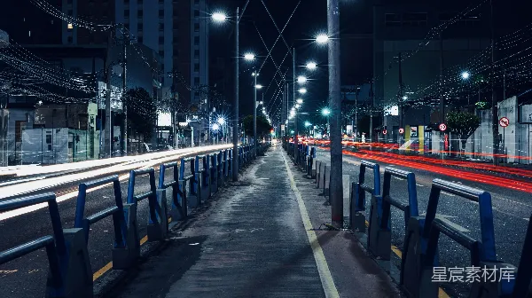 高清摄影 夜色中的城市街景