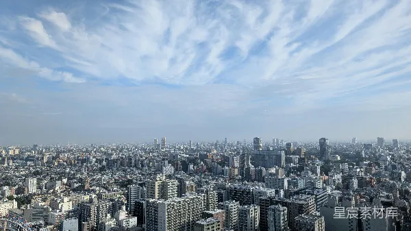 高清摄影 东京晴空下的城市景观
