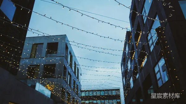 高清摄影 城市夜景中的灯光装饰