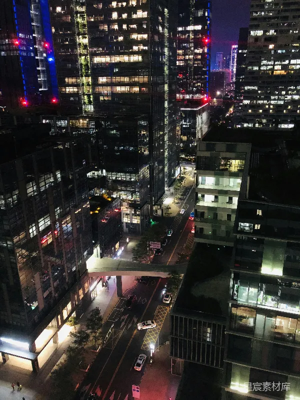 高清摄影 夜晚城市的灯光璀璨