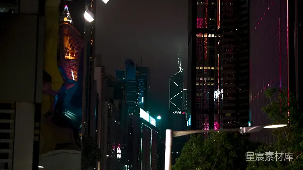 高清摄影 香港夜景霓虹灯塔