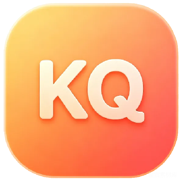 元素素材 KQ简约橙色渐变图标