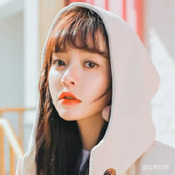 元素素材 戴帽女孩的静谧时光