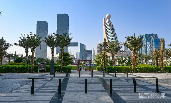 高清摄影 迪拜城市广场与现代建筑