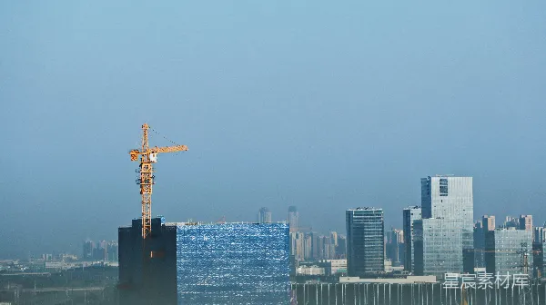 高清摄影 城市建筑与塔吊