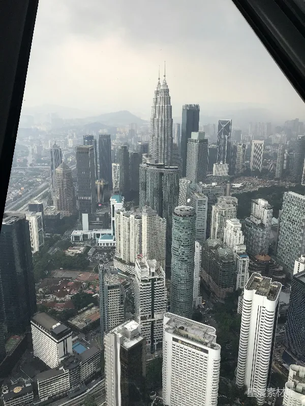 高清摄影 吉隆坡俯瞰双子塔
