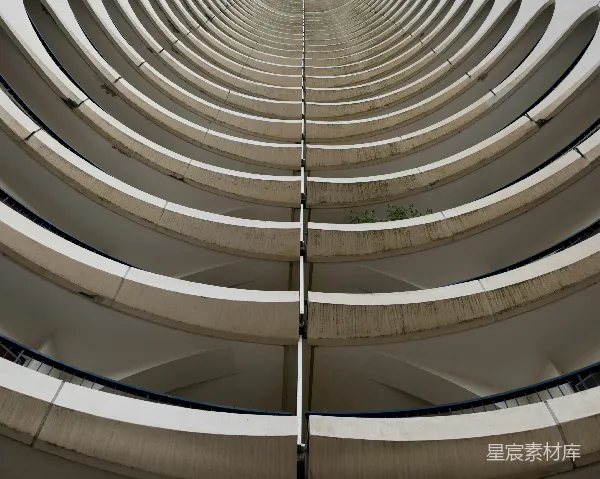 高清摄影 螺旋楼梯的结构美感