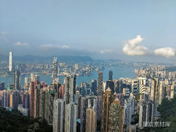 高清摄影 香港维多利亚港俯瞰
