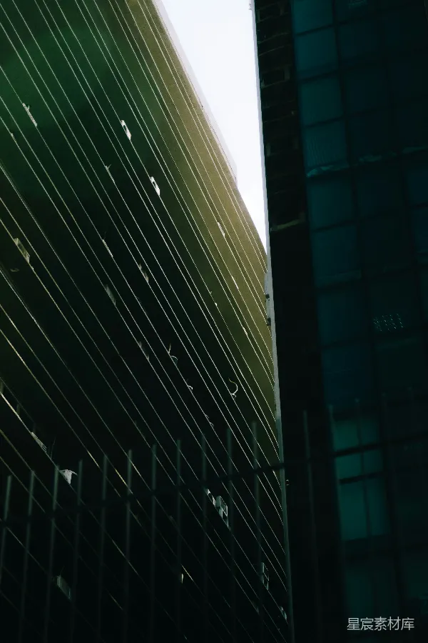 高清摄影 城市的剪影与光束