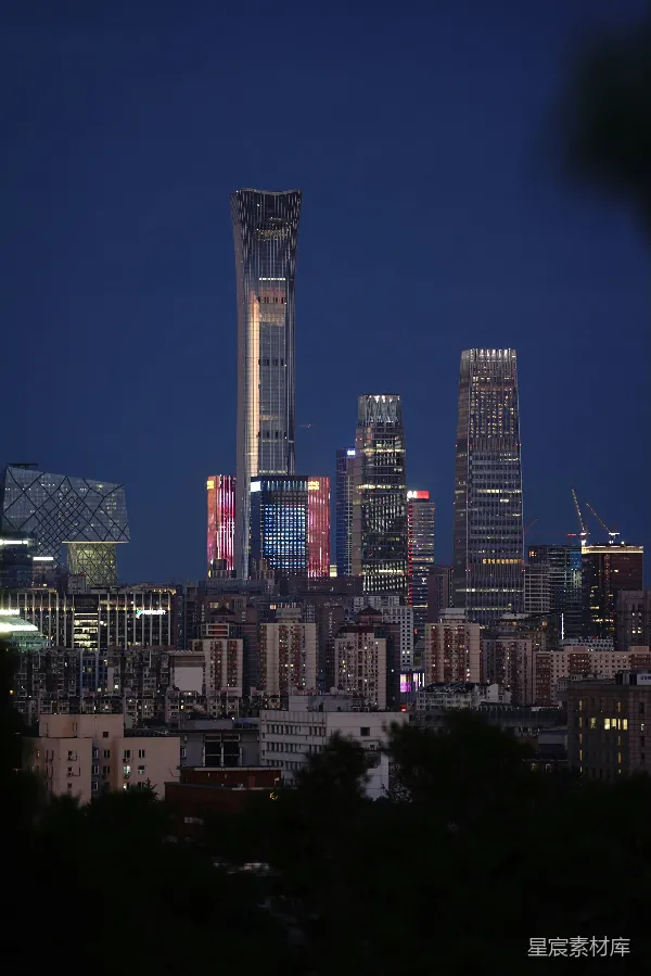 高清摄影 夜幕下的城市天际线