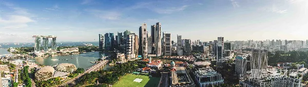 高清摄影 新加坡滨海湾全景