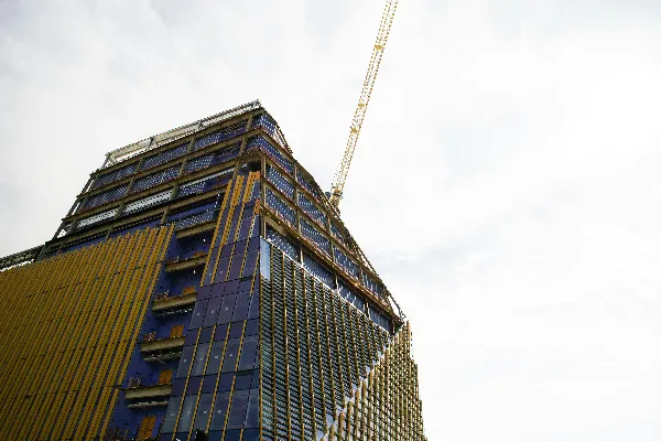 高清摄影 现代化建筑施工中的摩天大楼