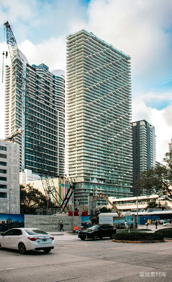 高清摄影 摩天建筑工地的现代都市