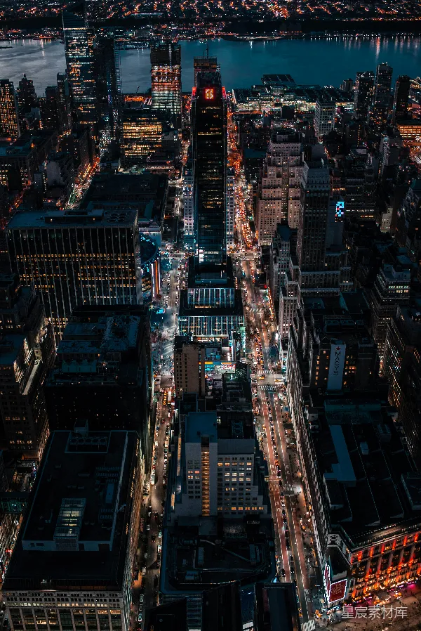 高清摄影 夜幕下的摩天大楼