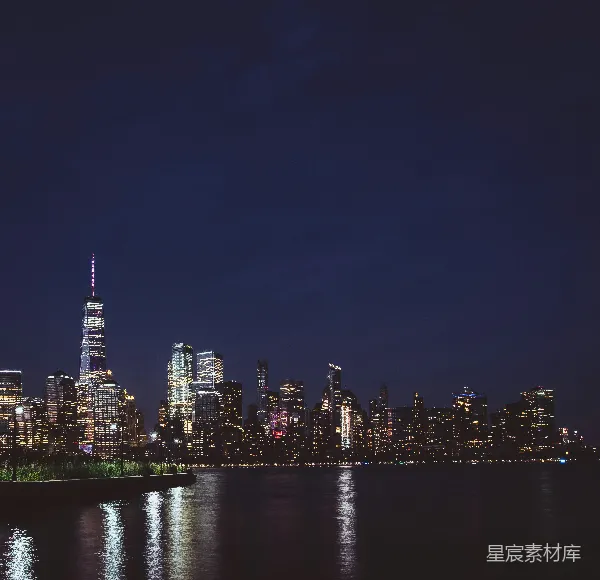 高清摄影 纽约夜景：灯火辉煌的城市天际线