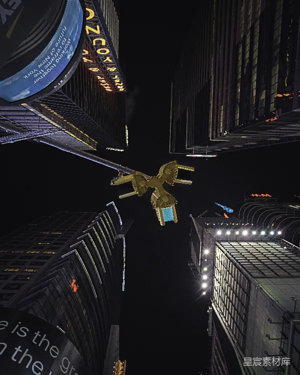 高清摄影 夜幕下的未来城市