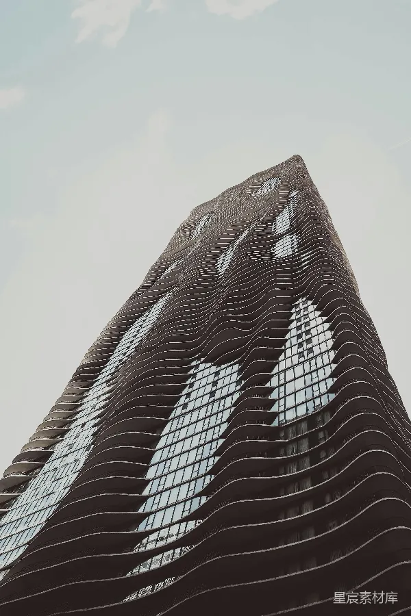 高清摄影 波浪形高层建筑