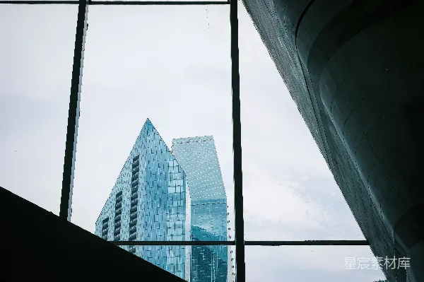 高清摄影 玻璃幕墙建筑的现代都市景观