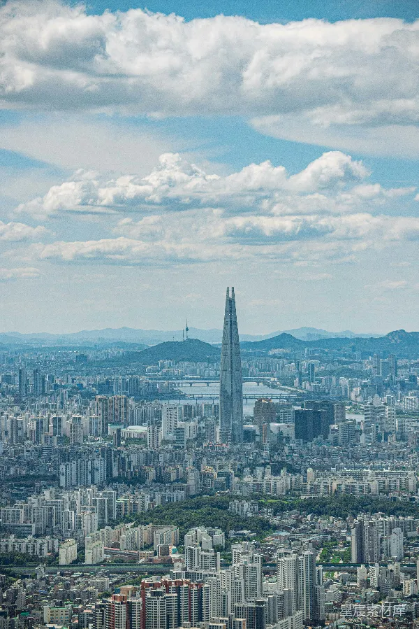 高清摄影 首尔城市全景