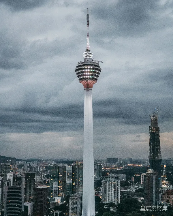 高清摄影 吉隆坡塔黄昏景色