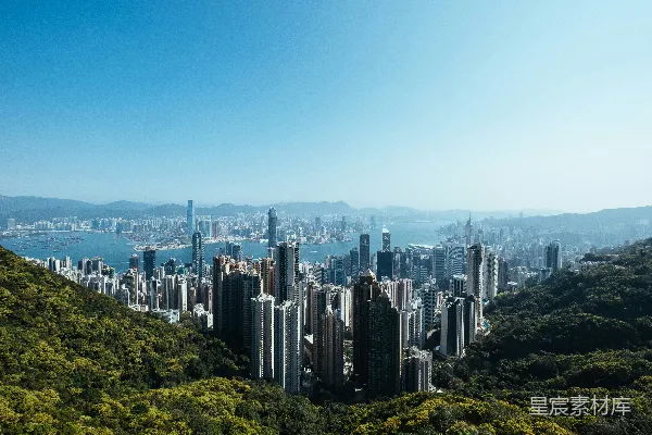 高清摄影 香港维多利亚港全景