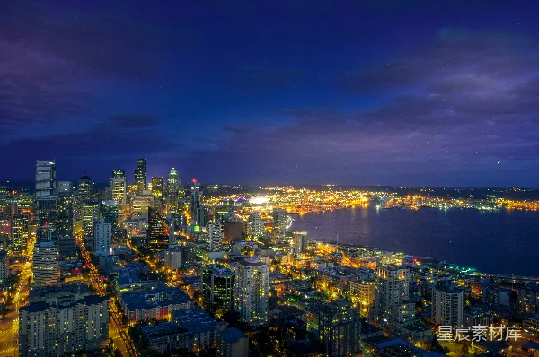 高清摄影 灯火辉煌的都市夜景