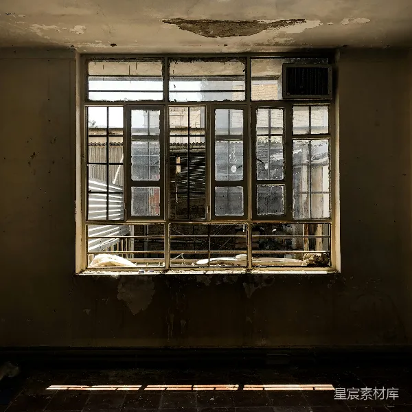 高清摄影 废弃建筑的窗户