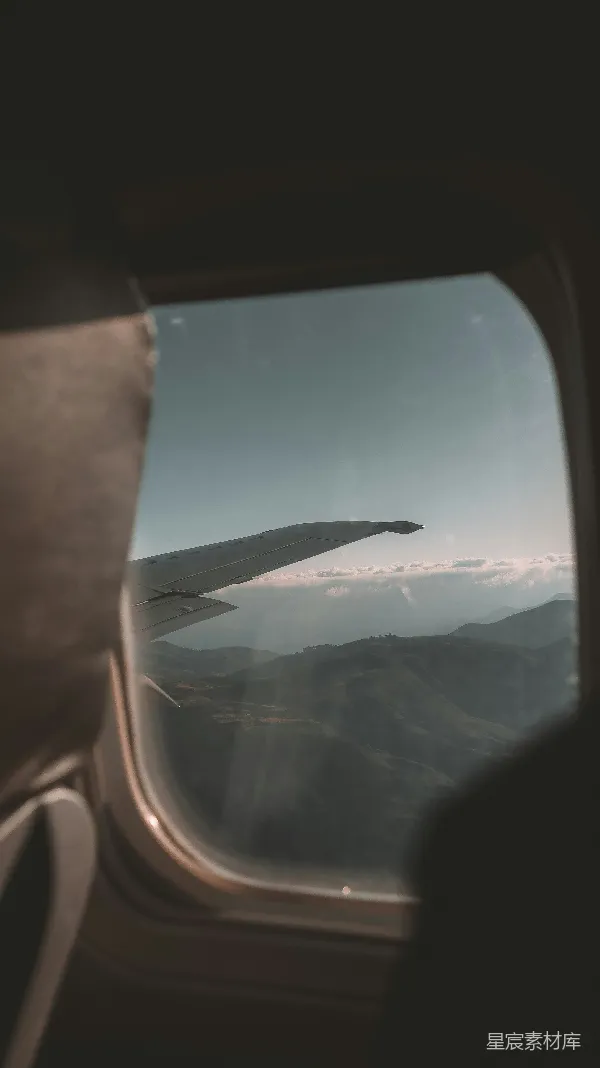 高清摄影 飞机窗外的风景