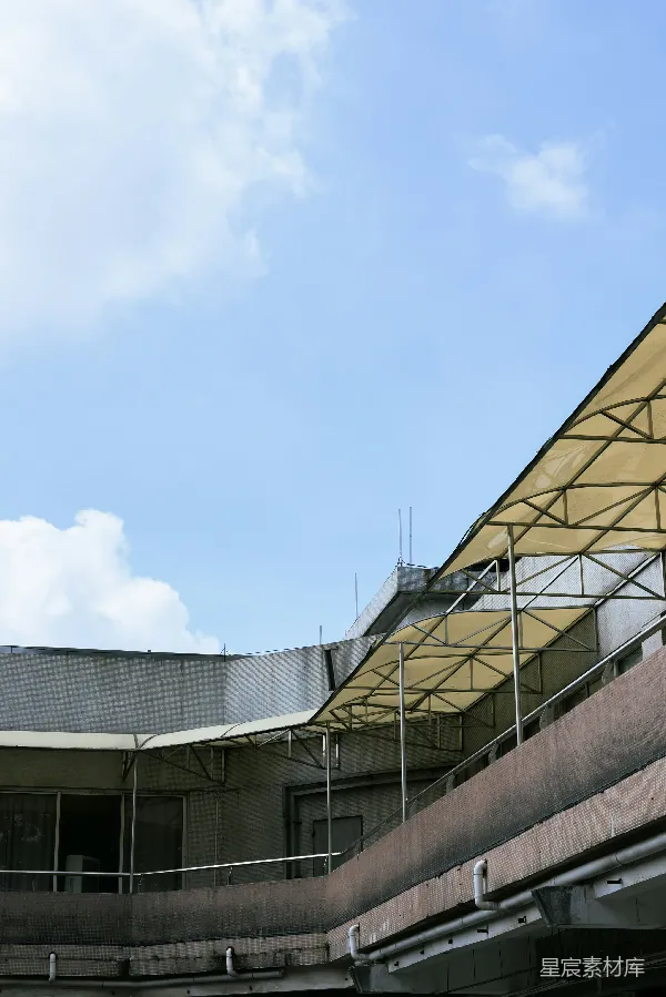 高清摄影 建筑角落的蓝天