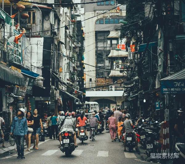 高清摄影 繁忙的越南街道