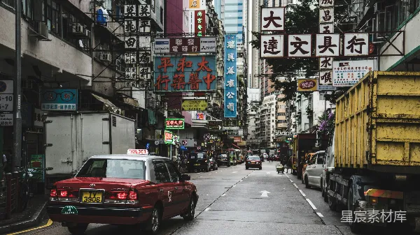 高清摄影 香港街头的繁忙景象