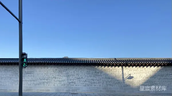 高清摄影 蓝天下的现代街道