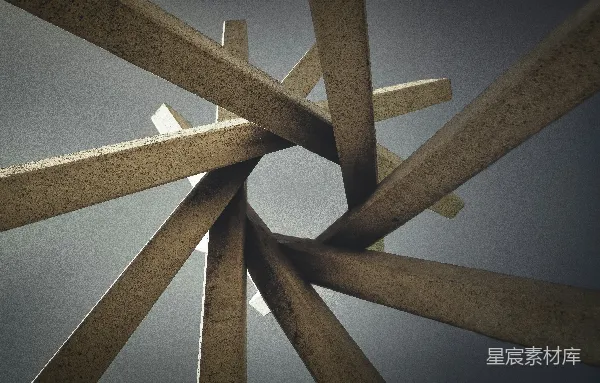 高清摄影 交错的石柱