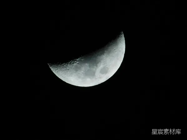 高清摄影 新月夜景