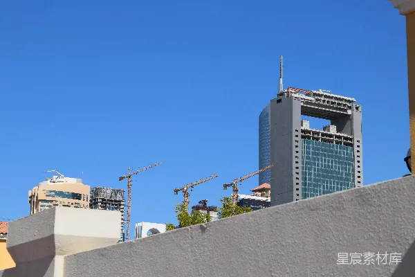 高清摄影 城市建筑工地全景