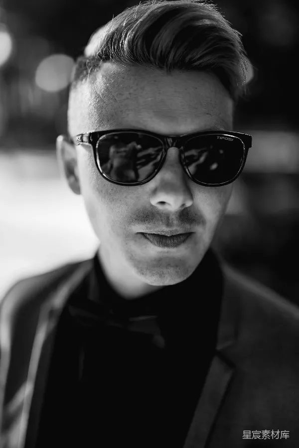 高清摄影 时尚黑人墨镜男士肖像