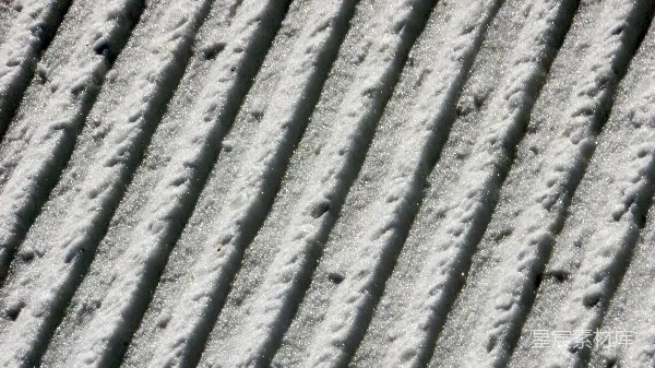 高清摄影 雪地上的车辙纹理