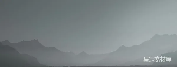 高清摄影 雾中山峦
