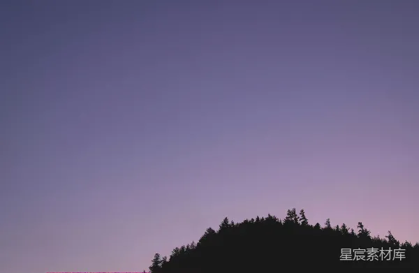 高清摄影 日落时分的山峦剪影