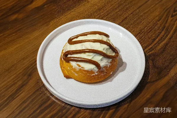 高清摄影 奶油甜甜圈