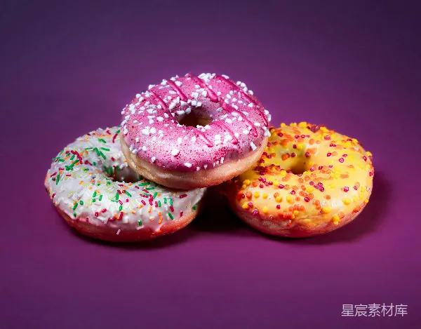 高清摄影 色彩缤纷的甜甜圈