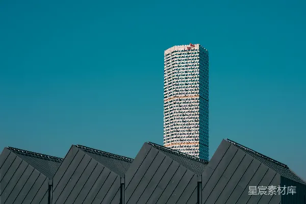 高清摄影 现代建筑与蓝天