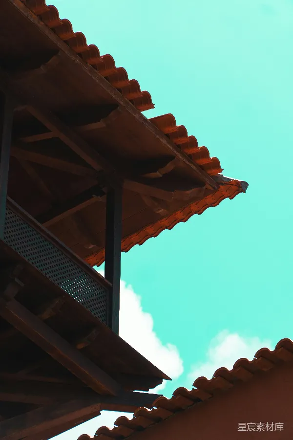 高清摄影 古色古香的屋顶