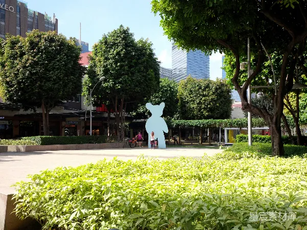 高清摄影 城市公园的午后时光