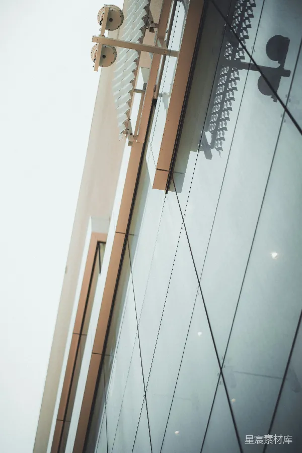 高清摄影 现代建筑玻璃幕墙特写