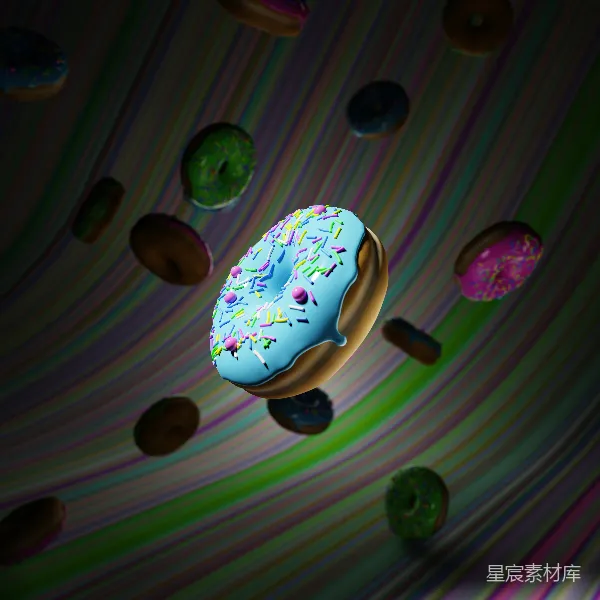 高清摄影 缤纷甜甜圈的奇幻之旅