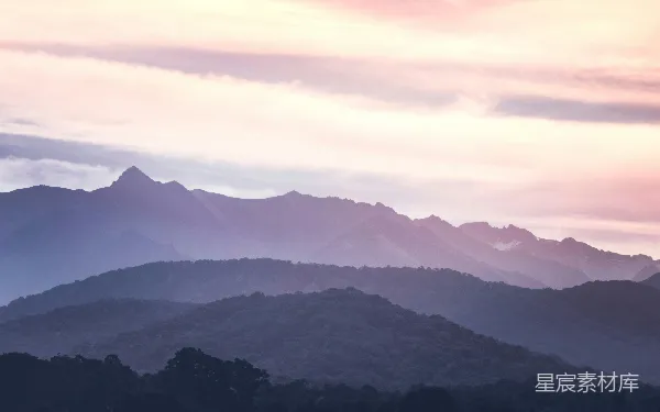 高清摄影 晨曦中的山峦