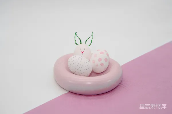高清摄影 复活节彩蛋与兔子装饰