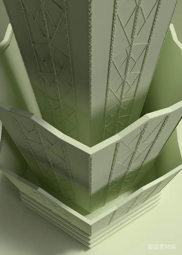 高清摄影 几何装饰的建筑角落